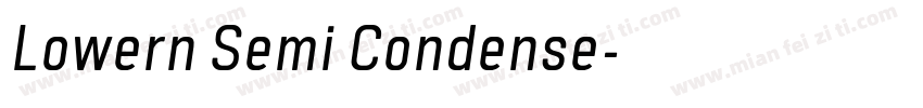 Lowern Semi Condense字体转换